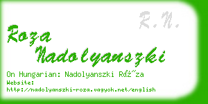 roza nadolyanszki business card